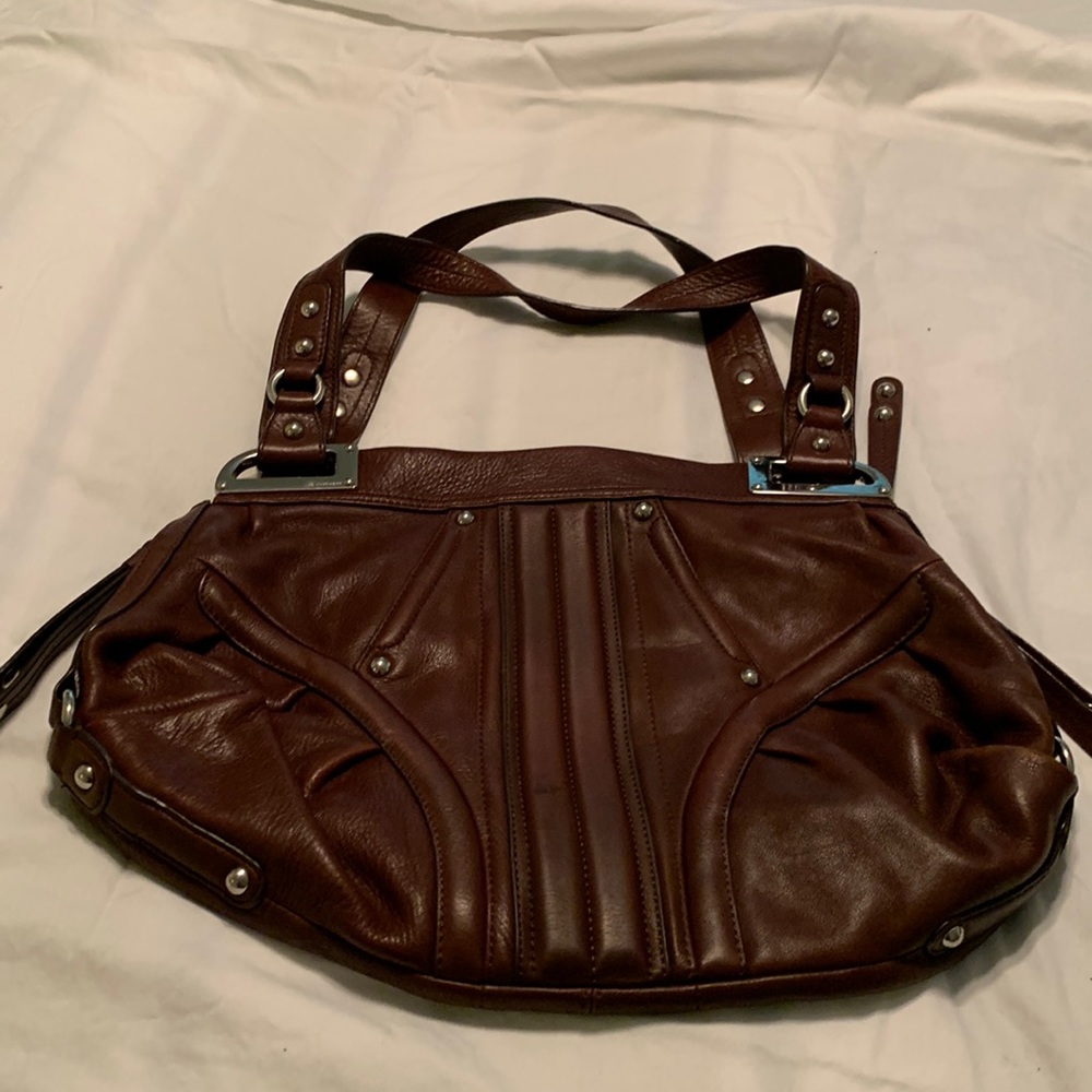 B Makowsky leather shoulder bag